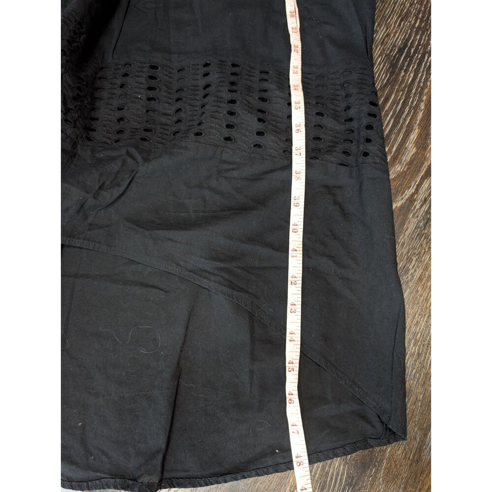 Sundance Catalog Black Eyelet Lace Dress Size 4 - Picture 8 of 8